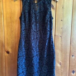 Banana Republic Navy Lace Midi Dress